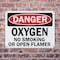 Signmission Oxygen Danger Sign, Plastic, 10in W x 7in L, 2PK OS-2PACK-DS-P-710-L-19459 - alternate 5